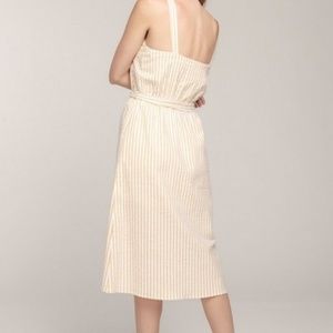 Everly Belted Seer Sucker Midi Dress